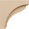 Ekena Millwork 4"W x 16"D x 16"H Thin Helena Rough Cedar Woodgrain TimberThane Corbel, Primed Tan CORUR04X16X16HELRCPR - alternate 5